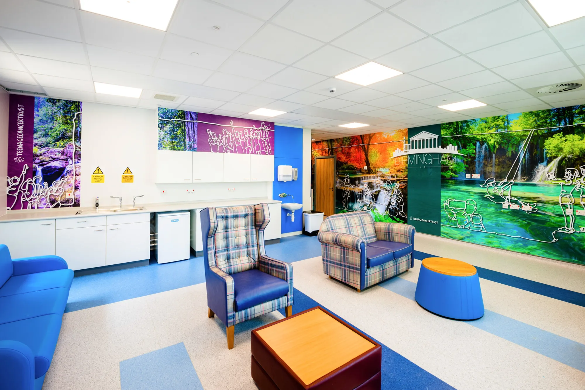 Children's hospital recreation room wall art by It'z Print & Design